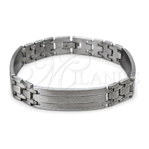 Pulsera Solida 03.63.22935.08 Acero Inoxidable, Pulido, Tono Plateado (11 MM Thickness, 8 Inches Length)