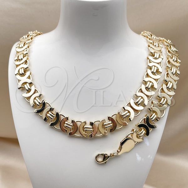 Collar y Pulsera 06.331.0006 Oro Laminado, Pulido, Tono Dorado