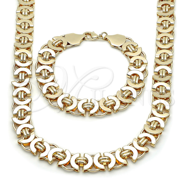 Collar y Pulsera 06.331.0006 Oro Laminado, Pulido, Tono Dorado