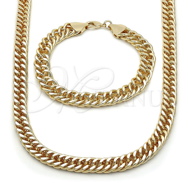Collar y Pulsera 06.331.0007 Oro Laminado, Pulido, Tono Dorado