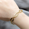Pulsera Elegante 03.63.22945.08 Acero Inoxidable, Pulido, Tono Dorado (06 MM Thickness, 8 Inches Length)