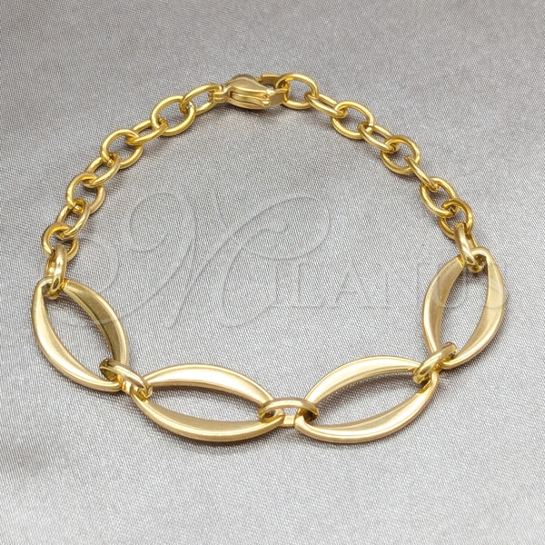 Pulsera Elegante 03.63.22945.08 Acero Inoxidable, Pulido, Tono Dorado (06 MM Thickness, 8 Inches Length)