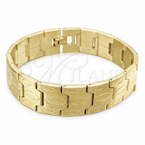 Pulsera Solida 03.63.22950.08 Acero Inoxidable, Pulido, Tono Dorado (16 MM Thickness, 8 Inches Length)