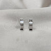 Argolla Huggie 02.63.2765.10 Acero Inoxidable, Diseño de Cruz, Pulido, Tono Plateado