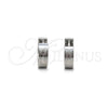 Argolla Huggie 02.63.2765.10 Acero Inoxidable, Diseño de Cruz, Pulido, Tono Plateado