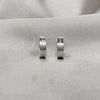 Argolla Huggie 02.63.2765.10 Acero Inoxidable, Diseño de Cruz, Pulido, Tono Plateado