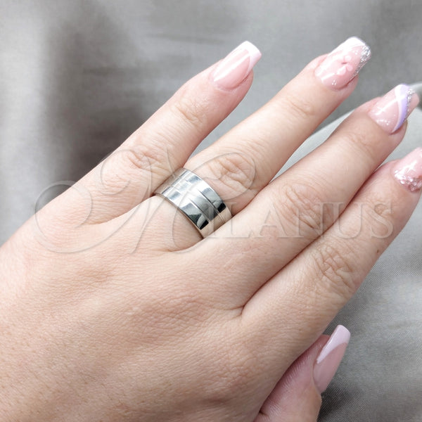 Anillo de Hombre 01.63.0581.07 Acero Inoxidable, Pulido, Tono Plateado (Size 7)