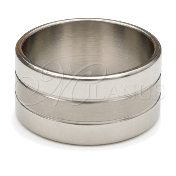 Anillo de Hombre 01.63.0581.07 Acero Inoxidable, Pulido, Tono Plateado (Size 7)