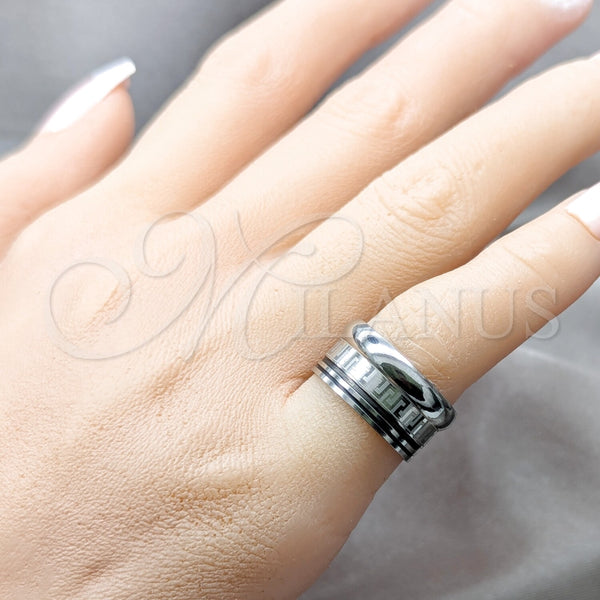 Anillo de Hombre 01.63.0582.07 Acero Inoxidable, Pulido, Tono Plateado (Size 7)