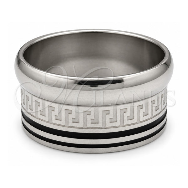 Anillo de Hombre 01.63.0582.08 Acero Inoxidable, Pulido, Tono Plateado (Tamaño 8)