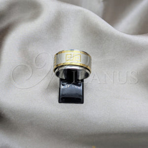 Anillo de Hombre 01.63.0589.06 Acero Inoxidable, Diseño de Duplo, Pulido, Tono Plateado (Size 8)
