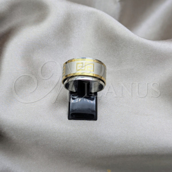 Anillo de Hombre 01.63.0589.09 Acero Inoxidable, Diseño de Duplo, Pulido, Tono Plateado (Size 9)
