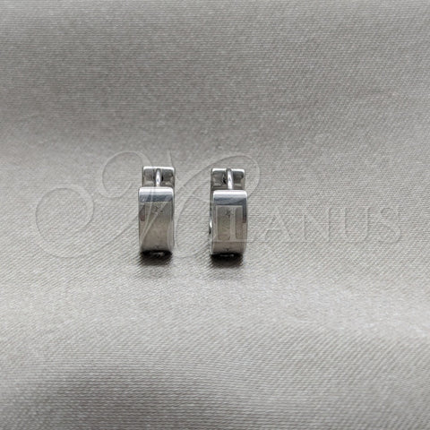 Argolla Huggie 02.63.2770.07 Acero Inoxidable, Diseño de Estrella, Pulido, Tono Plateado