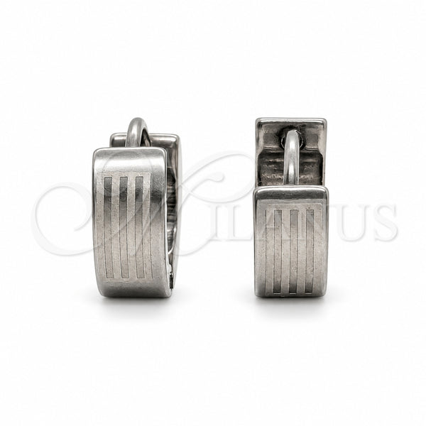 Argolla Huggie 02.63.2771.07 Acero Inoxidable, Pulido, Tono Plateado
