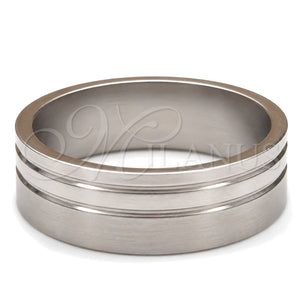 Anillo de Hombre 01.63.0589.07 Acero Inoxidable, Diseño de Duplo, Pulido, Tono Plateado (Size 7)