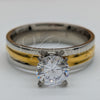 Anillo Elegante 01.63.0593.10 Acero Inoxidable, con Blanca Zirconia Cubica, Pulido, Tono Plateado (Size 10)