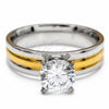 Anillo Elegante 01.63.0593.10 Acero Inoxidable, con Blanca Zirconia Cubica, Pulido, Tono Plateado (Size 10)