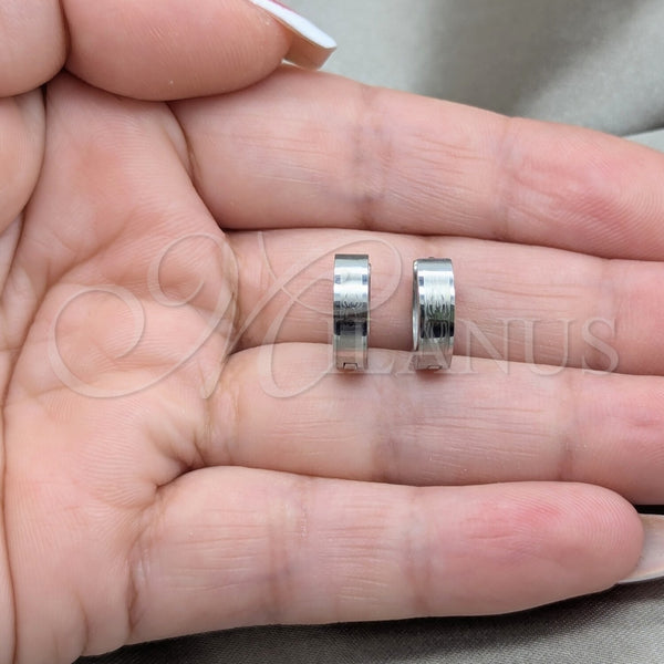 Argolla Huggie 02.63.2773.10 Acero Inoxidable, Pulido, Tono Plateado
