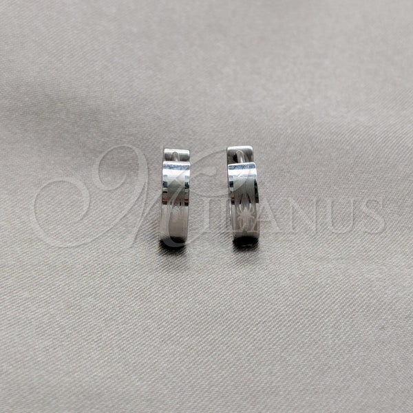 Argolla Huggie 02.63.2773.10 Acero Inoxidable, Pulido, Tono Plateado