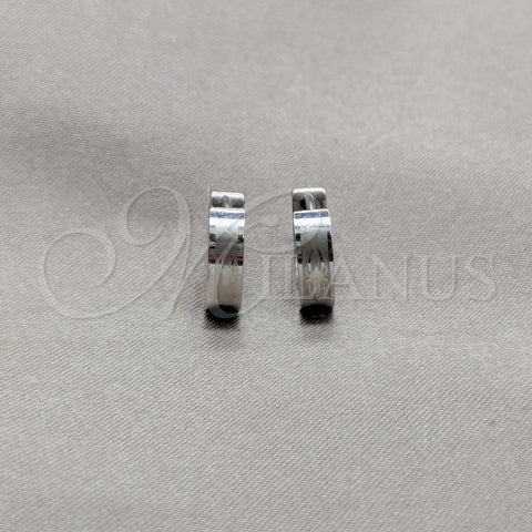 Argolla Huggie 02.63.2773.10 Acero Inoxidable, Pulido, Tono Plateado