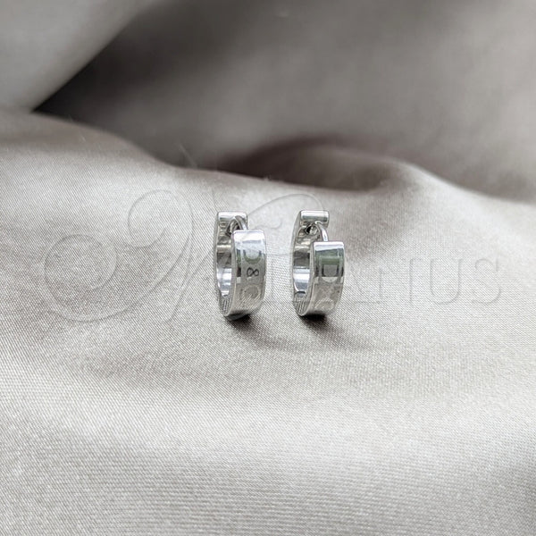 Argolla Huggie 02.63.2775.10 Acero Inoxidable, Pulido, Tono Plateado