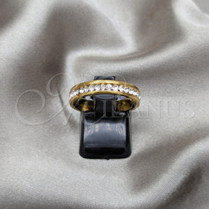 Anillo de Hombre 01.63.0596.09 Acero Inoxidable, con Blanca Cristal, Pulido, Tono Plateado (Size 9)