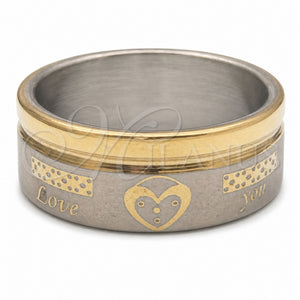 Anillo de Hombre 01.63.0601.07 Acero Inoxidable, Pulido, Tono Plateado (Size 7)