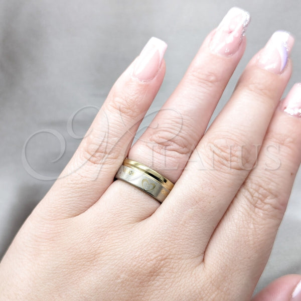 Anillo de Hombre 01.63.0601.09 Acero Inoxidable, Pulido, Tono Plateado (Size 9)