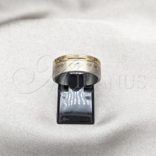 Anillo de Hombre 01.63.0601.09 Acero Inoxidable, Pulido, Tono Plateado (Size 9)
