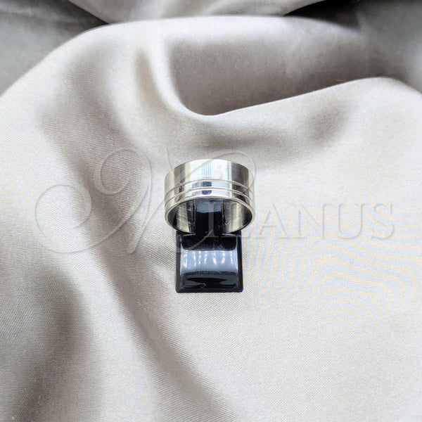 Anillo de Hombre 01.63.0604.08 Acero Inoxidable, Pulido, Tono Plateado (Size 8)