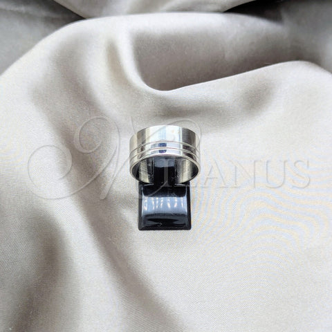 Anillo de Hombre 01.63.0604.08 Acero Inoxidable, Pulido, Tono Plateado (Size 8)