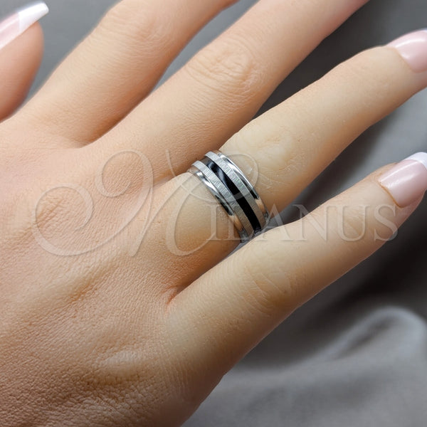 Anillo de Hombre 01.63.0605.07 Acero Inoxidable, Pulido, Tono Plateado (Size 7)