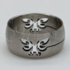 Anillo de Hombre 01.63.0606.04 Acero Inoxidable, Diseño de Mariposa, Mate, Tono Plateado (Size 4)