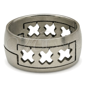 Anillo de Hombre 01.63.0607.05 Acero Inoxidable, Mate, Tono Plateado (Size 5)