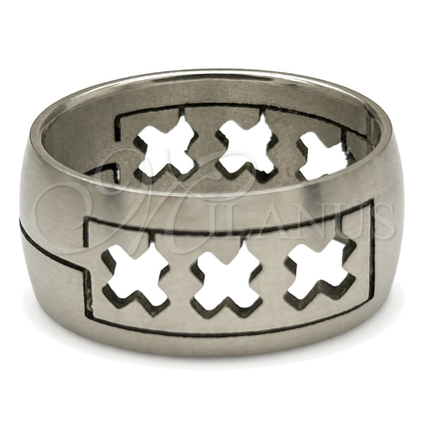 Anillo de Hombre 01.63.0607.05 Acero Inoxidable, Mate, Tono Plateado (Size 5)
