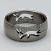 Anillo de Hombre 01.63.0608.09 Acero Inoxidable, Diseño de Ciervo, Mate, Tono Plateado (Size 9)