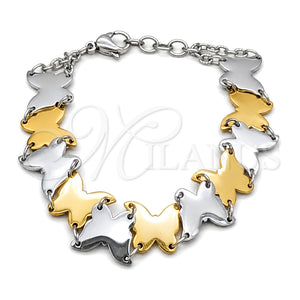 Pulsera Elegante 03.63.22106.08 Acero Inoxidable, Pulido, Dos Tonos (12 MM Thickness, 8 Inches Length)