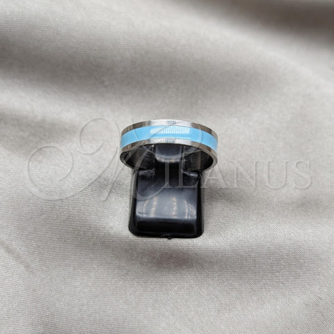 Anillo de Hombre 01.63.0609.08 Acero Inoxidable, Esmaltado Multicolor, Rodinado (Size 8)