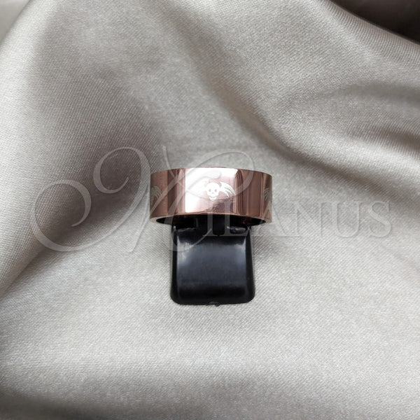 Anillo de Hombre 01.63.0611.10 Acero Inoxidable, Diseño de Escorpión y Pies, Pulido, Tono Plateado (Size 10)