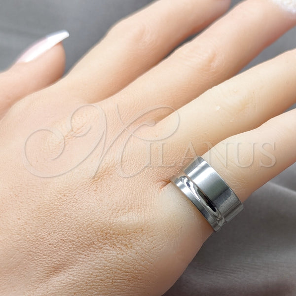 Anillo de Hombre 01.63.0612.06 Acero Inoxidable, Mate, Tono Plateado (Size 6)