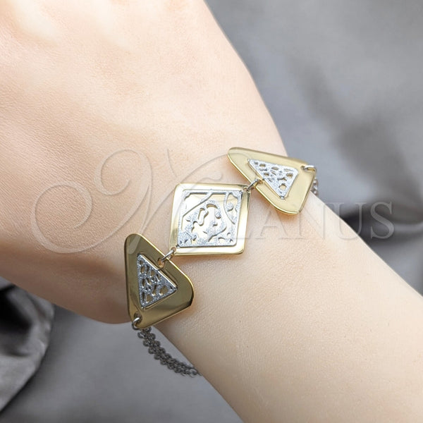 Pulsera Elegante 03.63.22123.07 Acero Inoxidable, Pulido, Dos Tonos (02 MM Thickness, 7 Inches Length)
