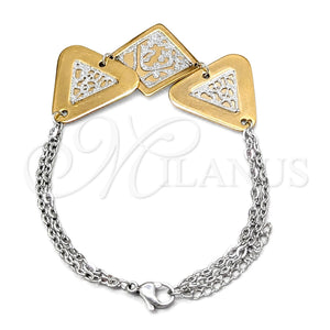 Pulsera Elegante 03.63.22123.07 Acero Inoxidable, Pulido, Dos Tonos (02 MM Thickness, 7 Inches Length)