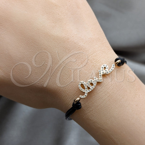 Pulsera Elegante 03.63.22128.08 Acero Inoxidable, Diseño de Amor, con Blanca Cristal, Pulido, Tono Rosado (03 MM Thickness, 8 Inches Length)