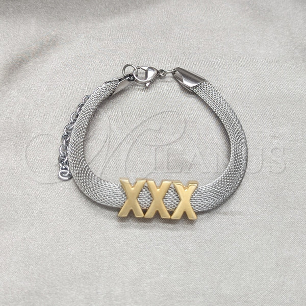 Pulsera Elegante 03.63.22133.09 Acero Inoxidable, Pulido, Dos Tonos (08 MM Thickness, 9 Inches Length)