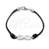 Pulsera Elegante 03.63.22135.07 Acero Inoxidable, Diseño de Infinito, con Blanca Cristal, Pulido, Tono Plateado (03 MM Thickness, 7 Inches Length)