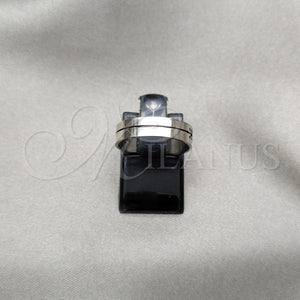 Anillo de Hombre 01.63.0618.08 Acero Inoxidable, Diseño de Cruz y Delfín, Pulido, Tono Plateado (Size 8)