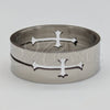 Anillo de Hombre 01.63.0619.05 Acero Inoxidable, Diseño de Cruz, Pulido, Tono Plateado (Size 5)