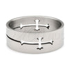 Anillo de Hombre 01.63.0619.05 Acero Inoxidable, Diseño de Cruz, Pulido, Tono Plateado (Size 5)