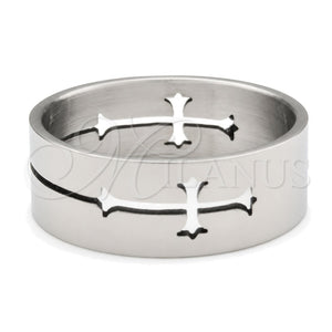 Anillo de Hombre 01.63.0619.07 Acero Inoxidable, Diseño de Delfín, Pulido, Tono Plateado (Size 7)