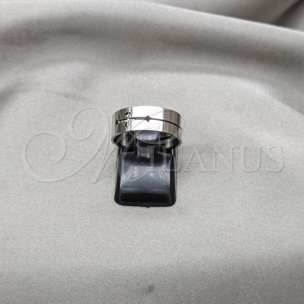 Anillo de Hombre 01.63.0619.08 Acero Inoxidable, Diseño de Delfín, Pulido, Tono Plateado (Size 7)